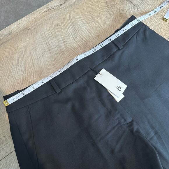 Banana Republic Siena Straight Italian Wool Blend Pant Black 10 Petite - Picture 10 of 12